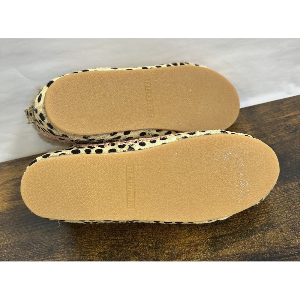 Laidback London Printed Embroidered Suede Slippers Size 37 US 6 Shearling Anthro - Picture 9 of 16